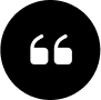 White quotation marks on black background.